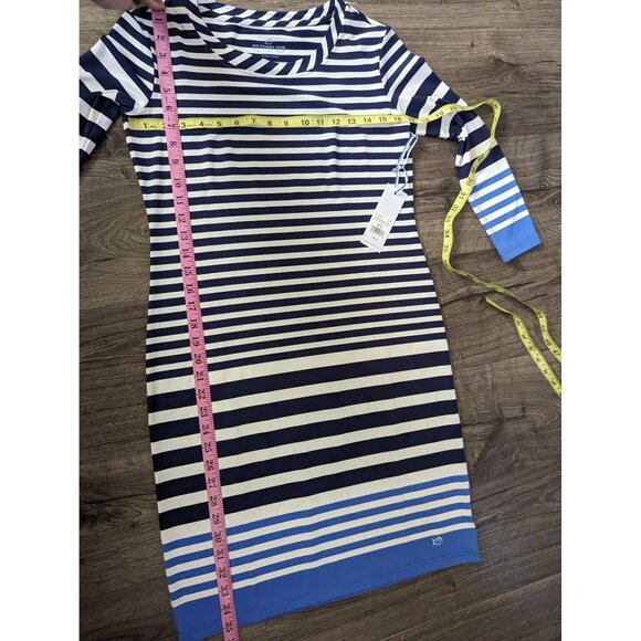 NWT Southern Tide Striped Shift Dress XS Blue White - Picture 3 of 12